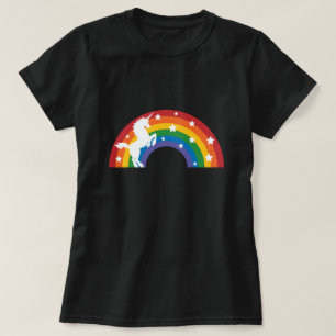Camiseta T-Shirt Retro Rainbow Unicorn