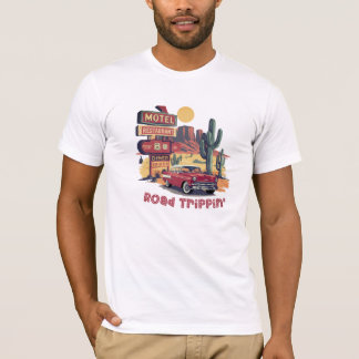 Camiseta T-Shirt Retro Roadtrip para Viajantes