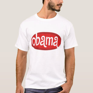 Camiseta T-shirt retro vermelho de Obama