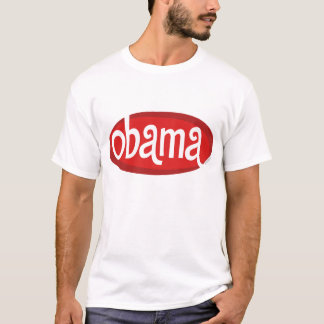 Camiseta T-shirt retro vermelho de Obama