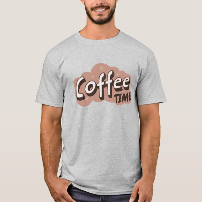 Camiseta T-Shirt Retroativo Do Tempo Do Café (Frente)