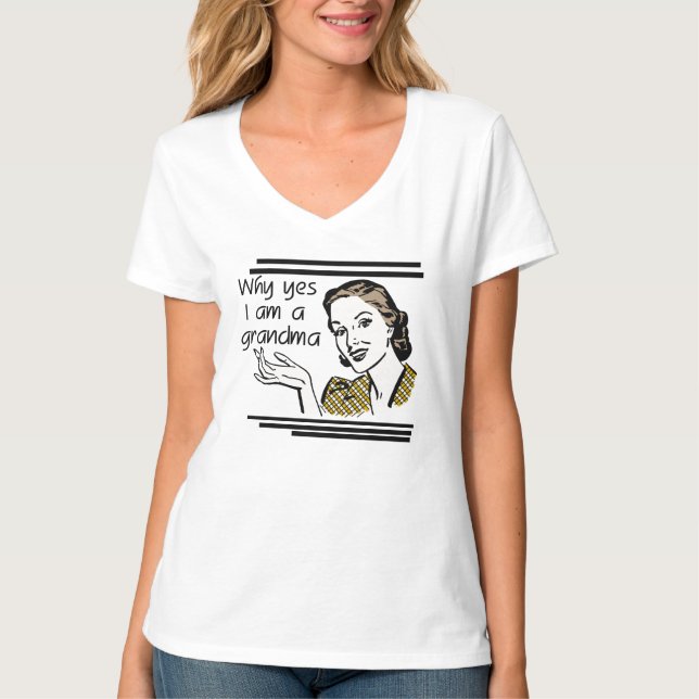 Camiseta T-shirt retros e presentes da avó (Frente)