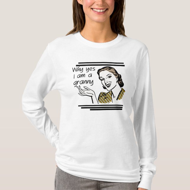 Camiseta T-shirt retros e presentes da avó (Frente)