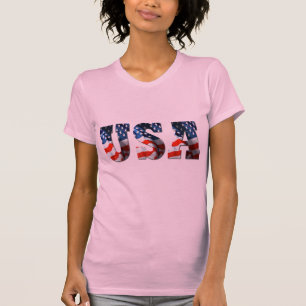 Camiseta t-shirt retros patrióticos da BANDEIRA de 3D EUA