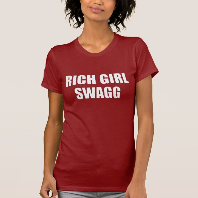 Camiseta T-shirt rico de Swagg da menina (Frente)