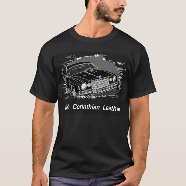 Camiseta T-shirt rico do couro do Corinthian (Frente)