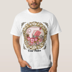 Camiseta T-Shirt rico Rosa Pansy Beleza