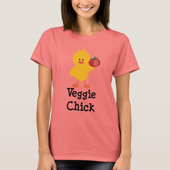 Camiseta T-shirt Ringer Pintinho Veggie (Frente)