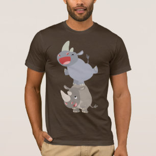 Camiseta T-Shirt Rinoceronte Rinoceronte, Cute Leapfrog