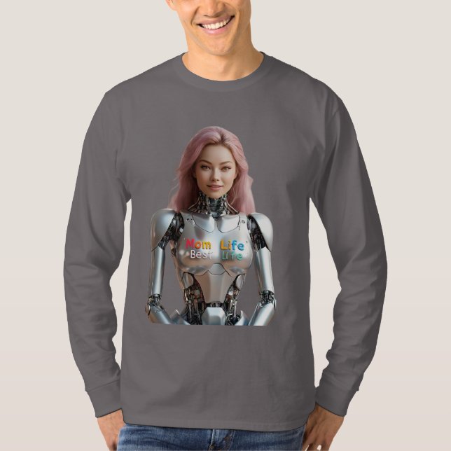 Camiseta T-Shirt Robot Mãe Robô Futurística (Frente)