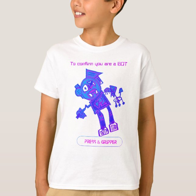 Camiseta T-shirt Robot Press & Gripper (Frente)