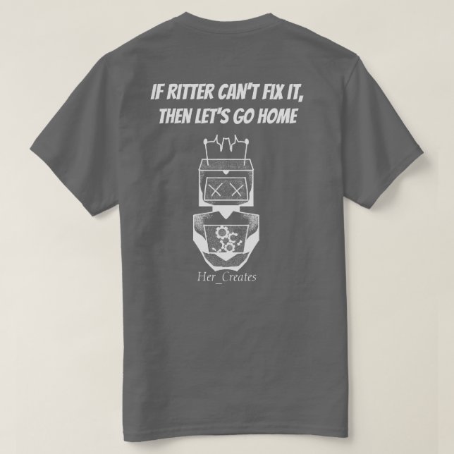 Camiseta T-Shirt Robot (Variante Branca) (Verso do Design)