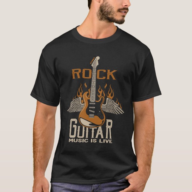 CAMISETA T-SHIRT ROCK GUITAR (Frente)