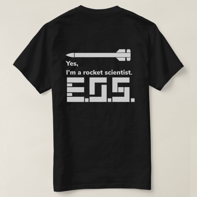 Camiseta T-Shirt Rocket Scientist (Verso do Design)