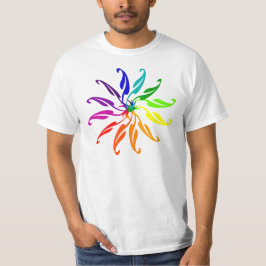 Camiseta T-shirt - Roda gráfica colorida (camisa clara)