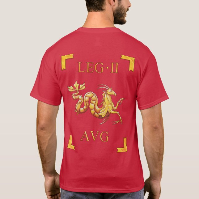 Camiseta T-shirt romano de 2 Legio II Augusta Vexillum (Verso)