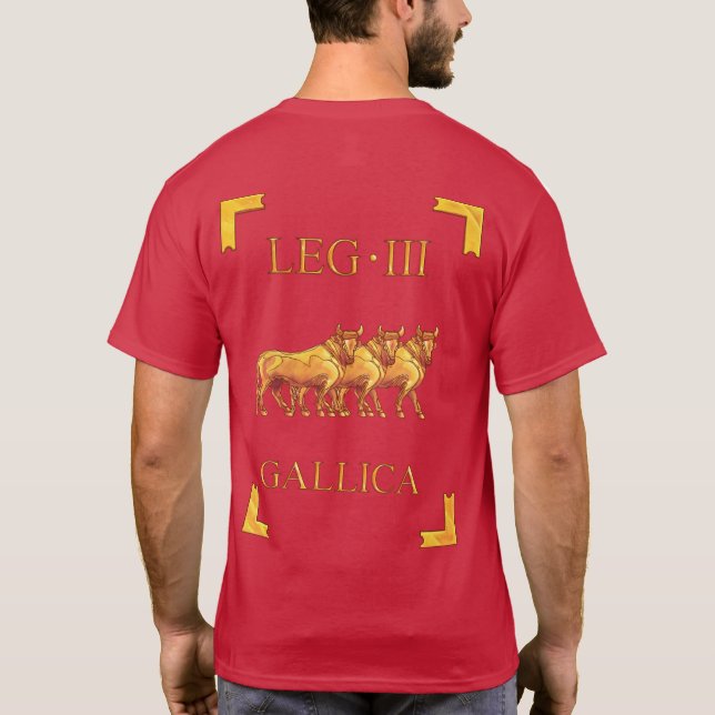 Camiseta T-shirt romano de 3 Legio III Gallica Vexillum (Verso)