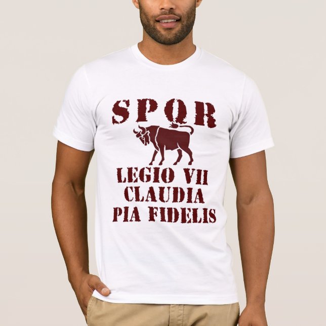 Camiseta T-shirt romano fiel da legião de 07 Júlio César 7o (Frente)