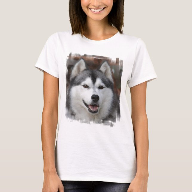 Camiseta T-shirt ronco das senhoras do cão (Frente)