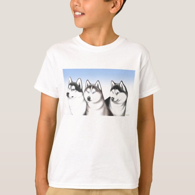Camiseta T-shirt ronco dos cães de trenó do Malamute (Frente)