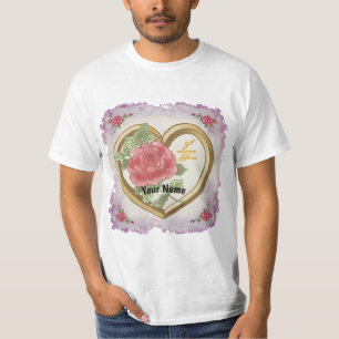 Camiseta T-Shirt Rosa Bevel de Coração Desvanecido