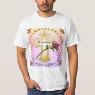 Camiseta T-Shirt rosa Christian Cross