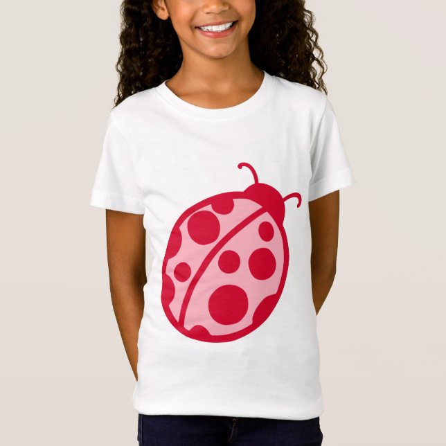 Camiseta T-Shirt Rosa e Vermelho Ladybug (Frente)