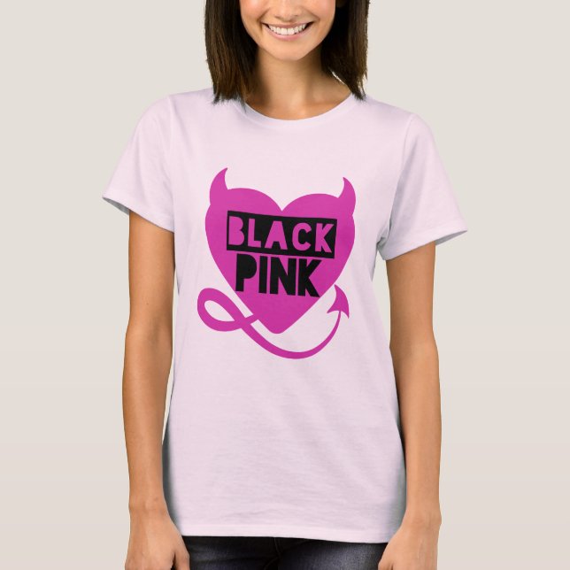 Camiseta T-SHIRT - Rosa Preto (Frente)