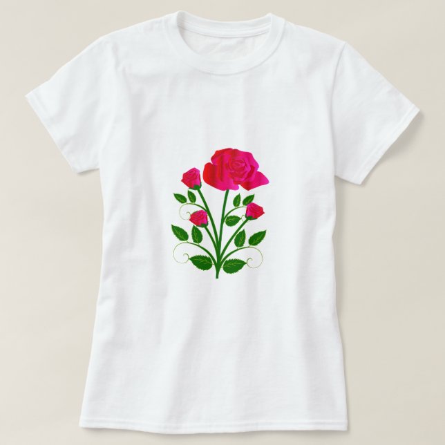 Camiseta T-Shirt Rosa Rosa Rosa Rosa Rosa Rosa Rosa Rosa Ro (Frente do Design)