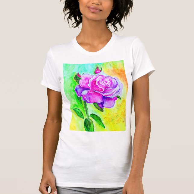 Camiseta T-Shirt Rosa Rosa Rosa Rosa Rosa Rosa Rosa Rosa Ro (Frente)
