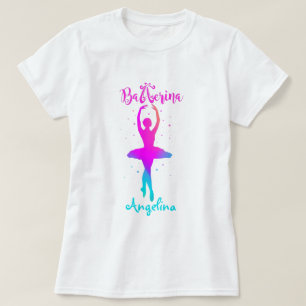 Camiseta T-Shirt Rosa Turquoise Ballerina