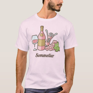 Camiseta T-Shirt rosa Wine