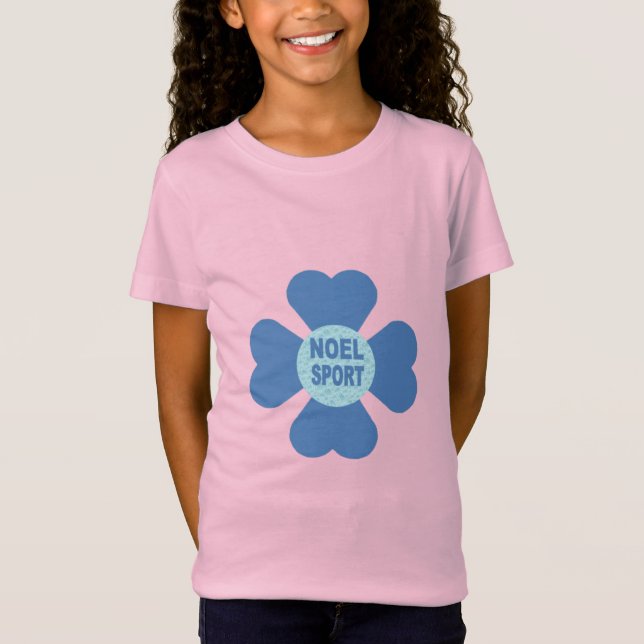 Camiseta T-shirt rose  jersey fin  AMOUR  NOEL  SPORT  (Frente)