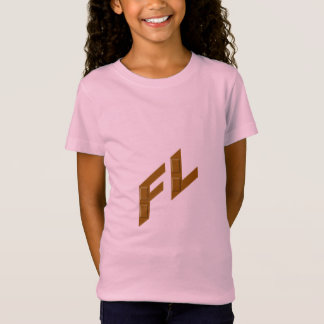 Camiseta T-shirt rose jersey fin filles CHOCOLAT  FLORIDA