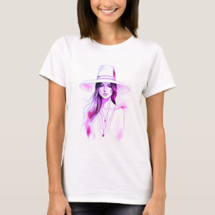 Camiseta T-shirt roxa e fofa