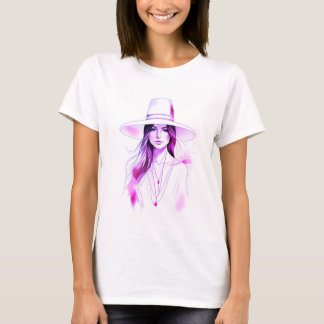 Camiseta T-shirt roxa e fofa