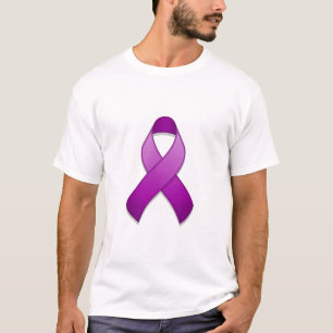 Camiseta T-shirt roxo da fita da consciência
