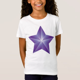Camiseta T-shirt roxo das meninas da estrela