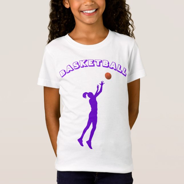 Camiseta T-Shirt Roxo de Basquete (Frente)