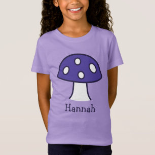 Camiseta T-shirt roxo do cogumelo (criança)