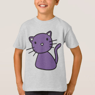 Camiseta t-shirt roxo do gatinho