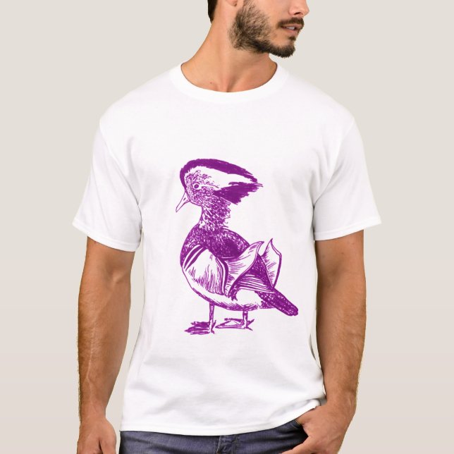 Camiseta T-shirt roxo do pato (Frente)