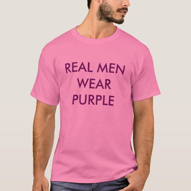 Camiseta T-shirt roxo dos homens (Frente)