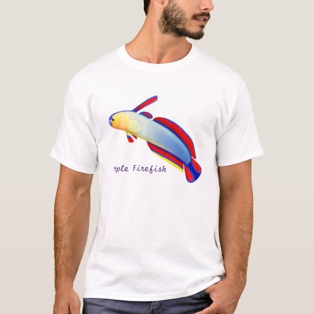 Camiseta T-shirt roxo elegante de Firefish (Frente)