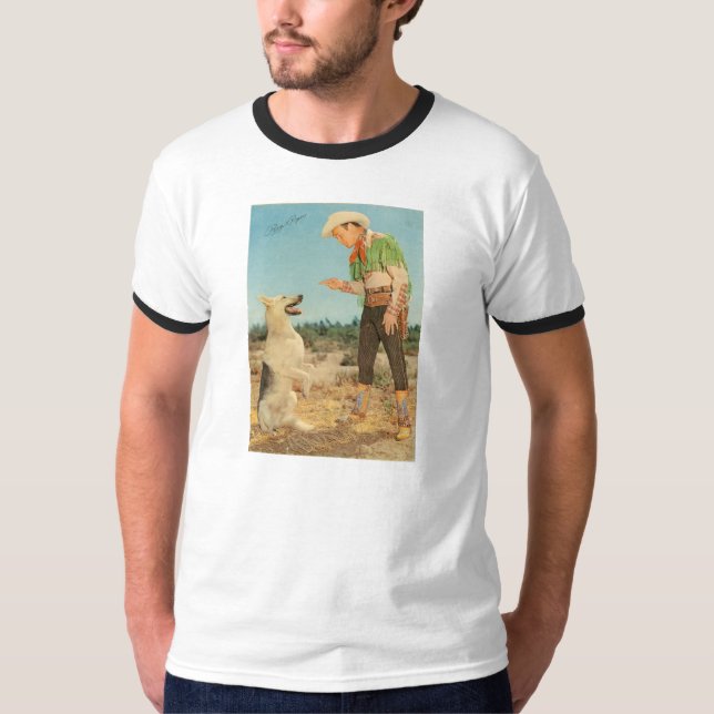 Camiseta T-shirt ROY ROGERS & BALA as botas da pradaria do (Frente)
