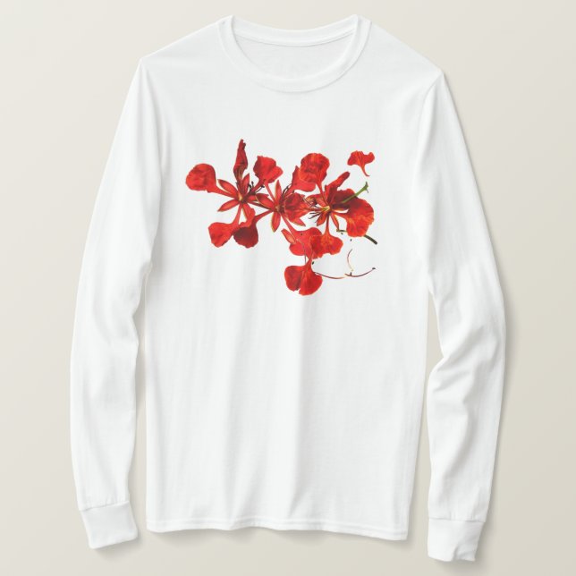 Camiseta T-Shirt Royal Poinciana Flower (Frente do Design)