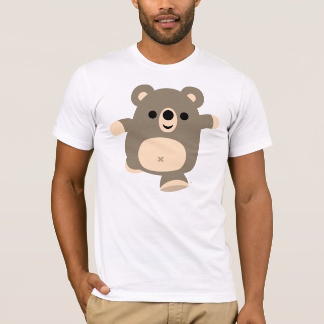 Camiseta T-shirt Running bonito do urso dos desenhos (Frente)