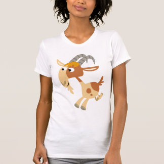 Camiseta T-shirt Running das mulheres da cabra dos desenhos