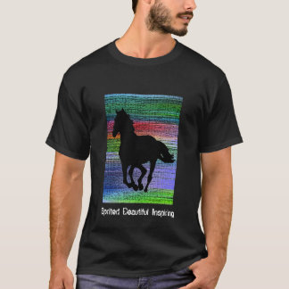 Camiseta T-shirt Running preto do cavalo