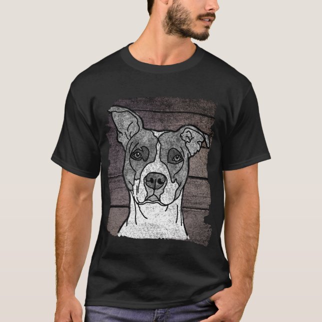 Camiseta T-Shirt Rustic Pitbull (Frente)